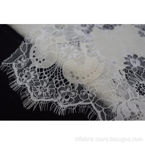 Nylon Cotton Panel Cord Lace Fabric